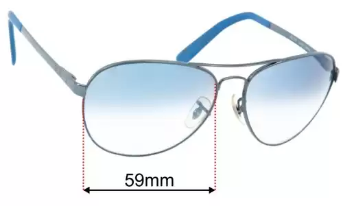 Ray-Ban RB3213 Replacement Lenses 59mm wide 