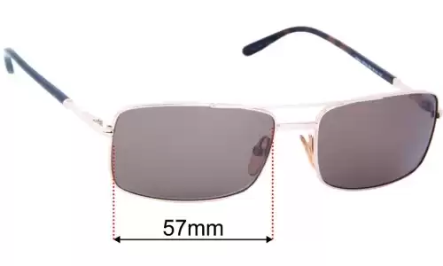 Tom Ford Hudson TF102 Replacement Lenses 57mm wide 