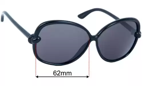 Tom Ford Ingrid TF163 Lentes de Repuesto 62mm wide 