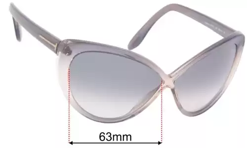 Tom Ford Madison TF253 Lentes de Repuesto 63mm wide 