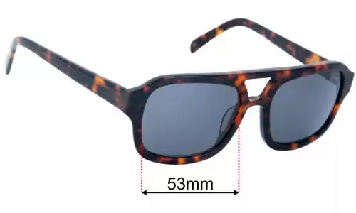 Vehla Dixie VS124 Replacement Lenses 53mm wide 