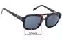 Sunglass Fix Replacement Lenses for Vehla Dixie VS124 - 53mm Wide 