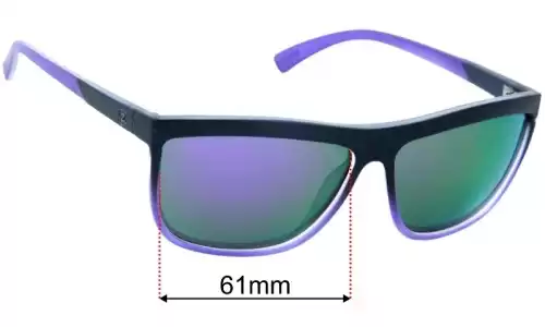 Von Zipper Luna Frostbyte  Replacement Lenses 61mm wide 