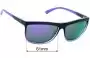 Sunglass Fix Replacement Lenses for Von Zipper Luna Frostbyte - 61mm Wide 