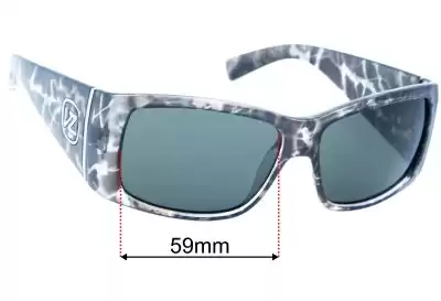 Von Zipper Southpaw Replacement Lenses 59mm wide 