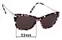 Sunglass Fix Replacement Lenses for Alex Perry AP 85 - 53mm Wide 