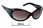 Sunglass Fix Lentes de Repuesto para Cancer Council 3030LB - 68mm Wide 