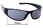 Sunglass Fix Lentes de Repuesto para Dirty Dog Monkey - 70mm Wide 