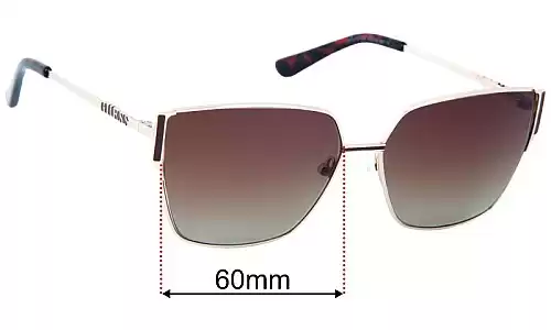 Sunglass Fix Replacement Lenses for Guess GF6158 - 60mm Wide Guess GF6158 Replacement Lenses 60mm wide