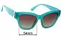 Sunglass Fix Replacement Lenses for New Look Bow Trim - 54mm Wide 