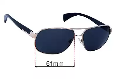Prada SPR52P & PR52PS Ersatzgläser 61mm wide 