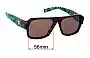 Sunglass Fix Verres de Remplacement pour Prada SPR22Y - 56mm Wide 