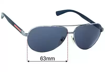 Prada SPS58U Ersatzgläser 63mm wide 
