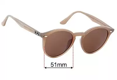 Ray-Ban RB2180-F (Low Bridge Fit) Ersatzgläser 51mm wide 