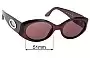 Sunglass Fix Replacement Lenses for Yves Saint Laurent 6554 Y755 Large - 51mm Wide 