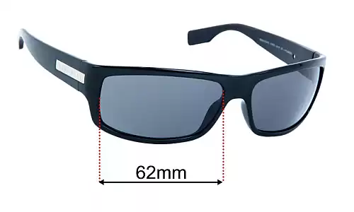 Sunglass Fix Replacement Lenses for Hugo Boss 0339/S - 62mm Wide Hugo Boss 0339/S Replacement Lenses 62mm wide