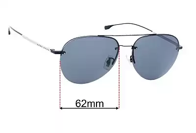 Hugo Boss 1066/F/S Verres de Remplacement 62mm wide 
