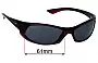 Sunglass Fix Replacement Lenses for Mako Unknown Model - 61mm Wide 