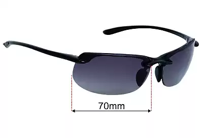 Maui Jim MJ412 Banyans Replacement Lenses 70mm wide 