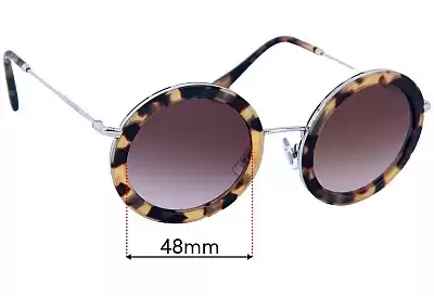 Miu Miu SMU59U Lentes de Repuesto 48mm wide 