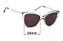 Sunglass Fix Replacement Lenses for Oroton  Iris - 54mm Wide 