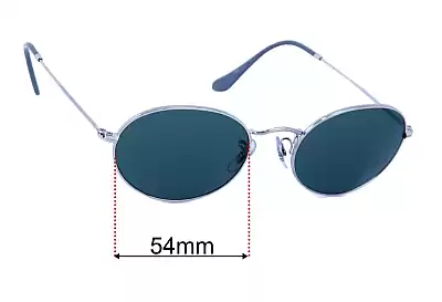 Ray-Ban RB3547 Oval Metal Replacement Lenses 54mm wide 