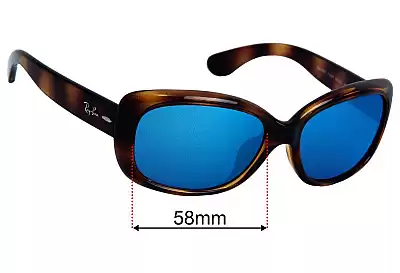 Ray-Ban RB4101 Jackie Ohh Ersatzgläser 58mm wide 