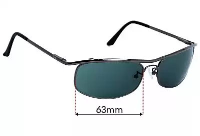 Ray-Ban RB8012 Replacement Lenses 62mm wide 
