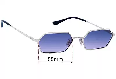 Ray-Ban RB3728 Yevi Replacement Lenses 55mm wide 