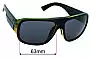 Sunglass Fix Ersatzgläser für Von Zipper Gatti - 63mm Wide 