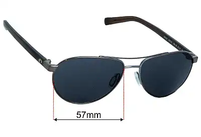 Costa Del Mar Fernandina Replacement Lenses 57mm wide 