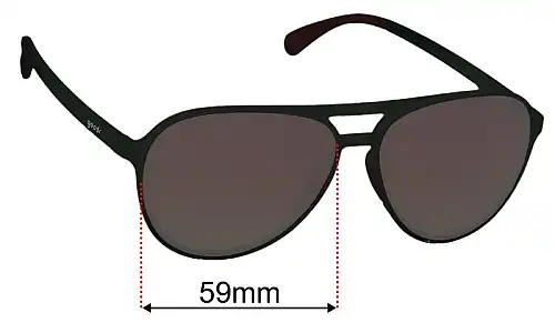 Goodr Add The Chrome Package   Replacement Lenses 59mm wide 