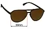Sunglass Fix Lentes de Repuesto para Goodr Amelia Earhart Ghosted Me - 59mm Wide 