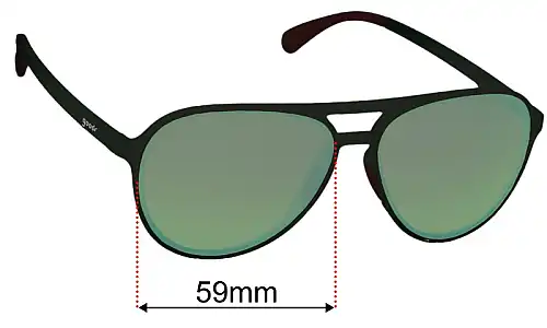 Goodr Call Me Tarmac Daddy  Replacement Lenses 59mm wide 