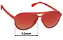 Sunglass Fix Replacement Lenses for Goodr Captain Blunt's Red Eye - 59mm Wide 