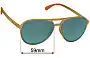 Sunglass Fix Replacement Lenses for Goodr Cheesy Flight Attendant - 59mm Wide 