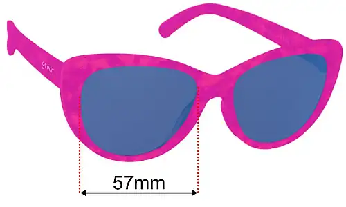 Goodr Flamingo Couture  Replacement Lenses 57mm wide 