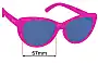 Sunglass Fix Replacement Lenses for Goodr Flamingo Couture - 57mm Wide 