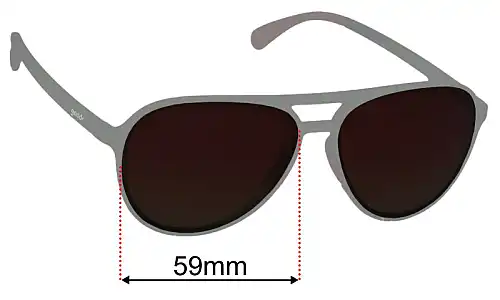 Goodr Granite I Didn't Ground Today  Replacement Lenses 59mm wide 