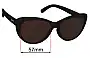 Sunglass Fix Replacement Lenses for Goodr It's Noir, Darling - 57mm Wide 