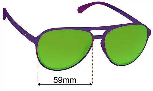 Goodr It's Octopuses, Not Octopi  Replacement Lenses 59mm wide 