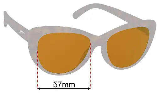 Goodr Rainbow Runway Ready  Replacement Lenses 57mm wide 