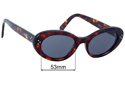 Celine CL 40193I Replacement Lenses 53mm wide 
