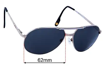 Cesare Paciotti Vintage Aviators Replacement Lenses 62mm wide 