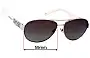 Sunglass Fix Lentes de Repuesto para Jimmy Choo Baba/S - 59mm Wide 