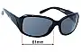 Sunglass Fix Lentes de Repuesto para Mako Wave 9586 - 61mm Wide 