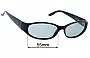 Sunglass Fix Replacement Lenses for Ray-Ban RB4043 - 55mm Wide 