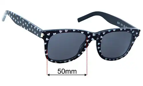 Sunglass Fix Replacement Lenses for Saint Laurent SL 51 - 50mm Wide Saint Laurent SL 51 Replacement Lenses 50mm wide