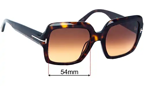 Tom Ford Kaya TF1082 Replacement Lenses 54mm wide 