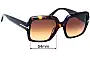 Sunglass Fix Replacement Lenses for Tom Ford Kaya TF1082 - 54mm Wide 